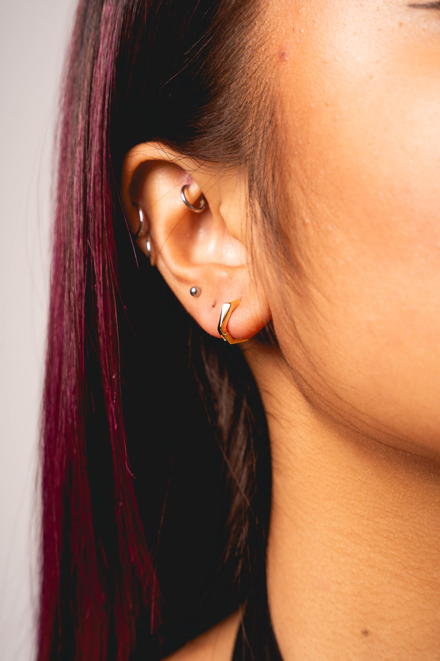 Mini Hex Earrings